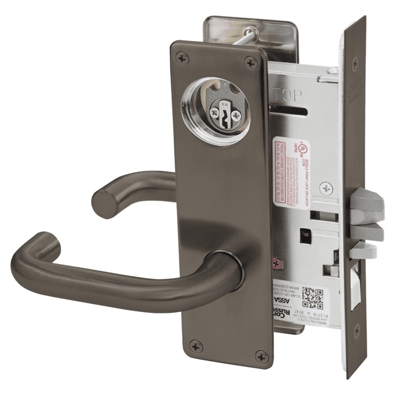 Picture of Corbin Russwin ML2051 LWN Entrance or Office Mortise Lock, LW Lever, N Escutcheon