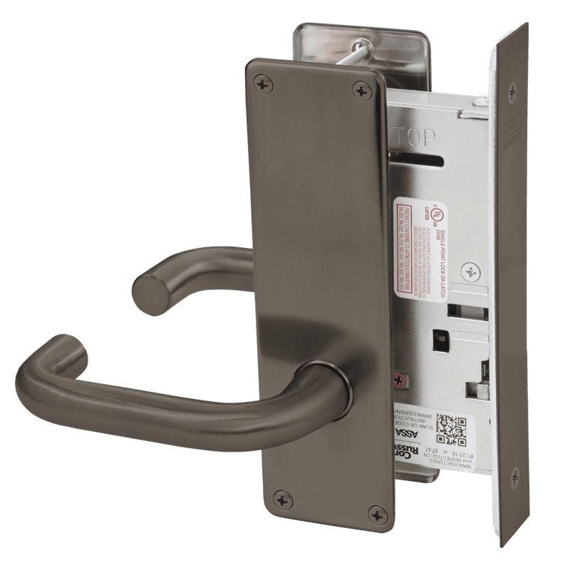 Picture of Corbin Russwin ML2070 LWN Full Dummy Trim Mortise Trim, LW Lever, N Escutcheon