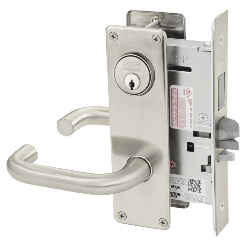 Picture of Corbin Russwin ML2075 LWN Security Entrance or Office Mortise Lock, LW Lever, N Escutcheon