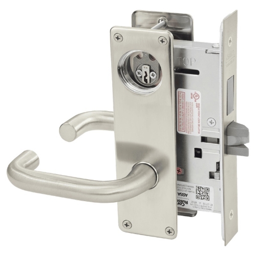 Picture of Corbin Russwin ML2024 LSN Entrance or Storeroom Mortise Lock, LS Lever, N Escutcheon
