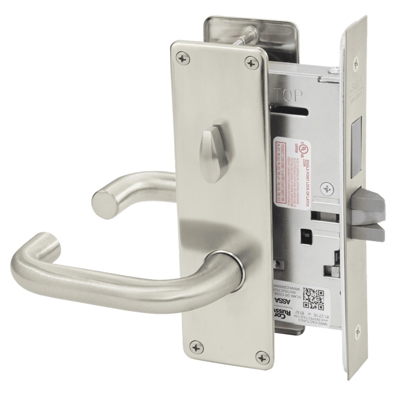 Picture of Corbin Russwin ML2030 LSN Privacy, Bedroom or Bathroom Mortise Lock, LS Lever, N Escutcheon