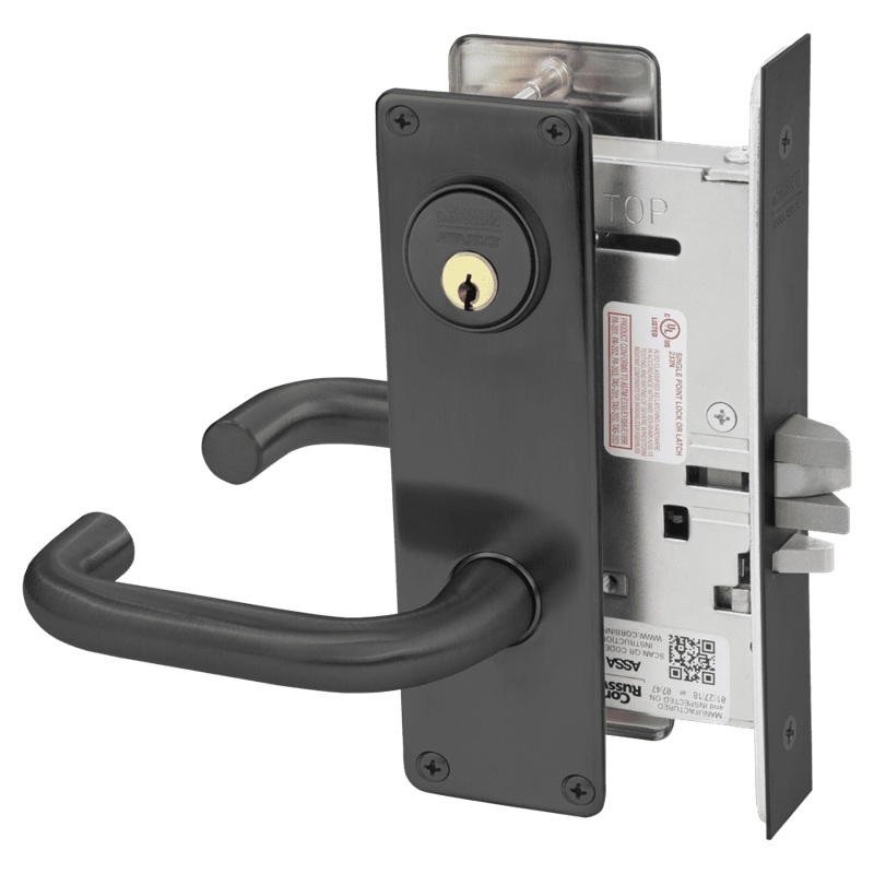 Picture of Corbin Russwin ML2032 LSN Institution or Utility Mortise Lock, LS Lever, N Escutcheon