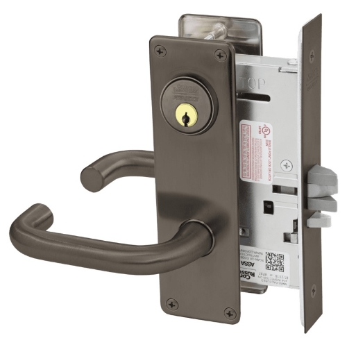 Picture of Corbin Russwin ML2042 LSN Entrance or Public Restroom Mortise Lock, LS Lever, N Escutcheon