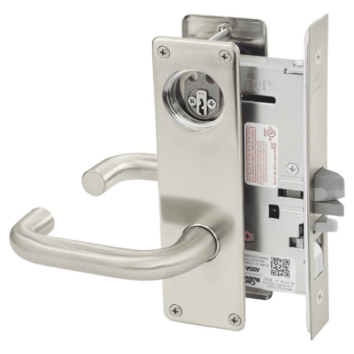 Picture of Corbin Russwin ML2051 LSN Entrance or Office Mortise Lock, LS Lever, N Escutcheon