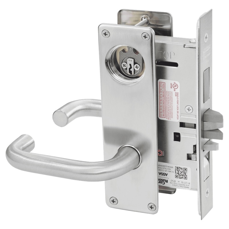 Picture of Corbin Russwin ML2067 LSN Apartment or Dormitory Mortise Lock, LS Lever, N Escutcheon