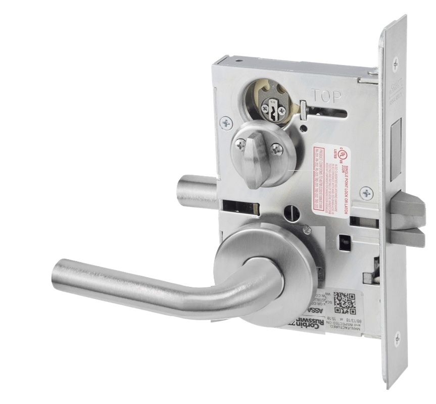 Picture of Corbin Russwin ML2030 RWA Privacy, Bedroom or Bathroom Mortise Lock, RW Lever, A Rose