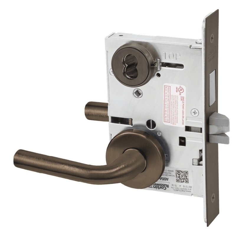 Picture of Corbin Russwin ML2065 RWA Dormitory or Entrance Mortise Lock, RW Lever, A Rose
