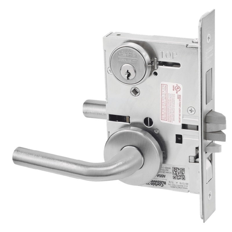 Picture of Corbin Russwin ML2067 RWA Apartment or Dormitory Mortise Lock, RW Lever, A Rose