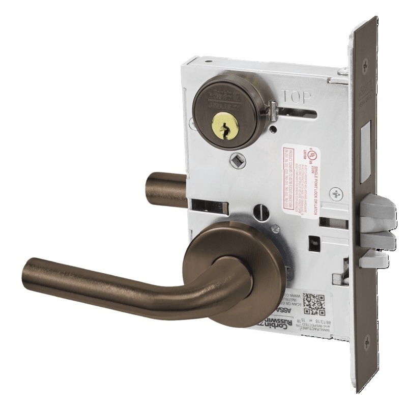Picture of Corbin Russwin ML2075 RWA Security Entrance or Office Mortise Lock, RW Lever, A Rose