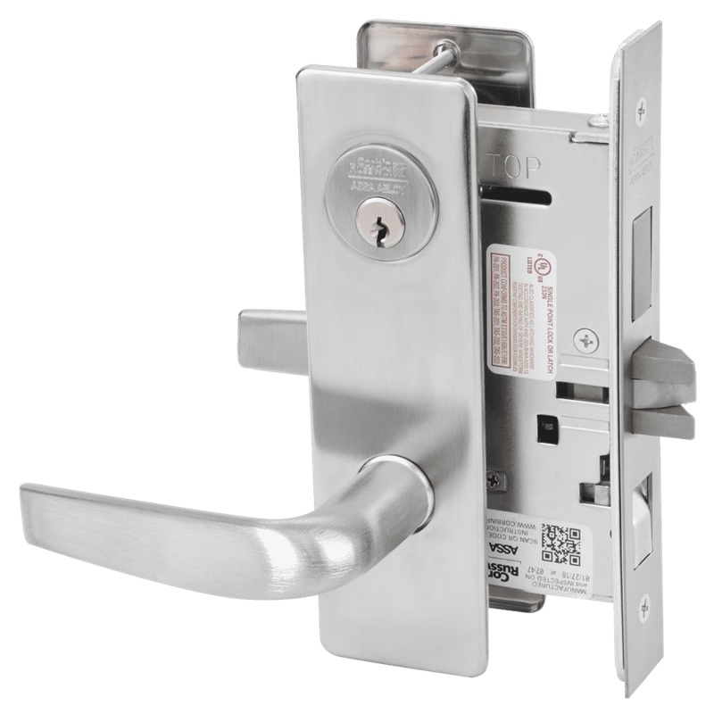 Picture of Corbin Russwin ML2048 CSM Entrance or Apartment Mortise Lock, CS Lever, M Escutcheon