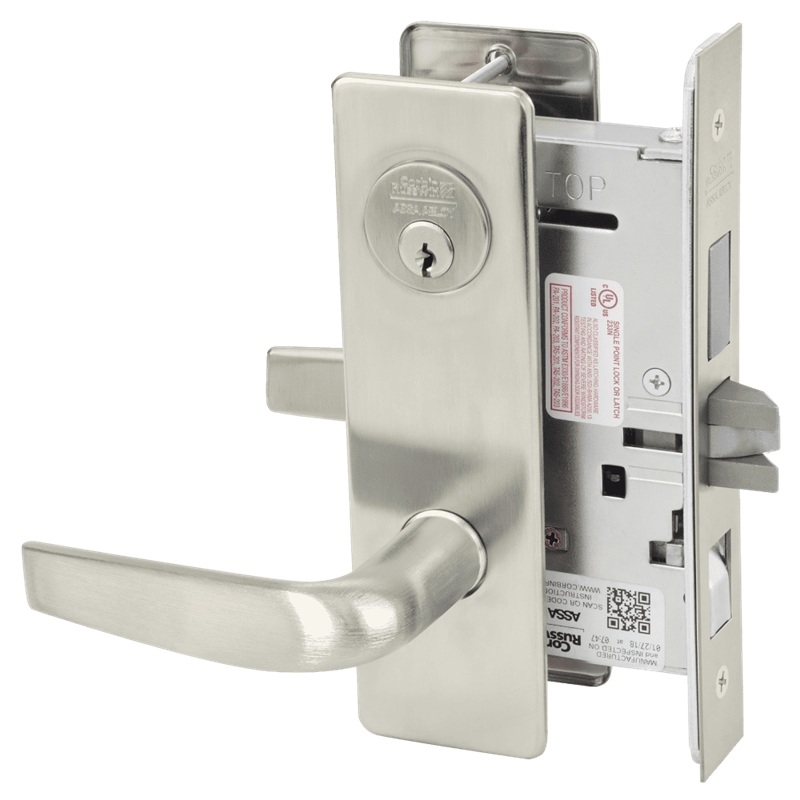 Picture of Corbin Russwin ML2048 CSM Entrance or Apartment Mortise Lock, CS Lever, M Escutcheon