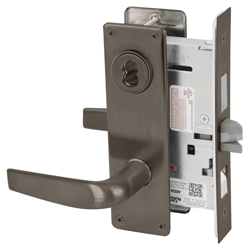 Picture of Corbin Russwin ML2048 CSN Entrance or Apartment Mortise Lock, CS Lever, N Escutcheon