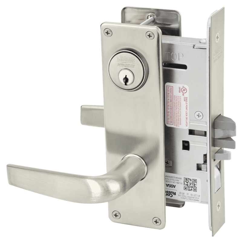 Picture of Corbin Russwin ML2051 CSN Entrance or Office Mortise Lock, CS Lever, N Escutcheon