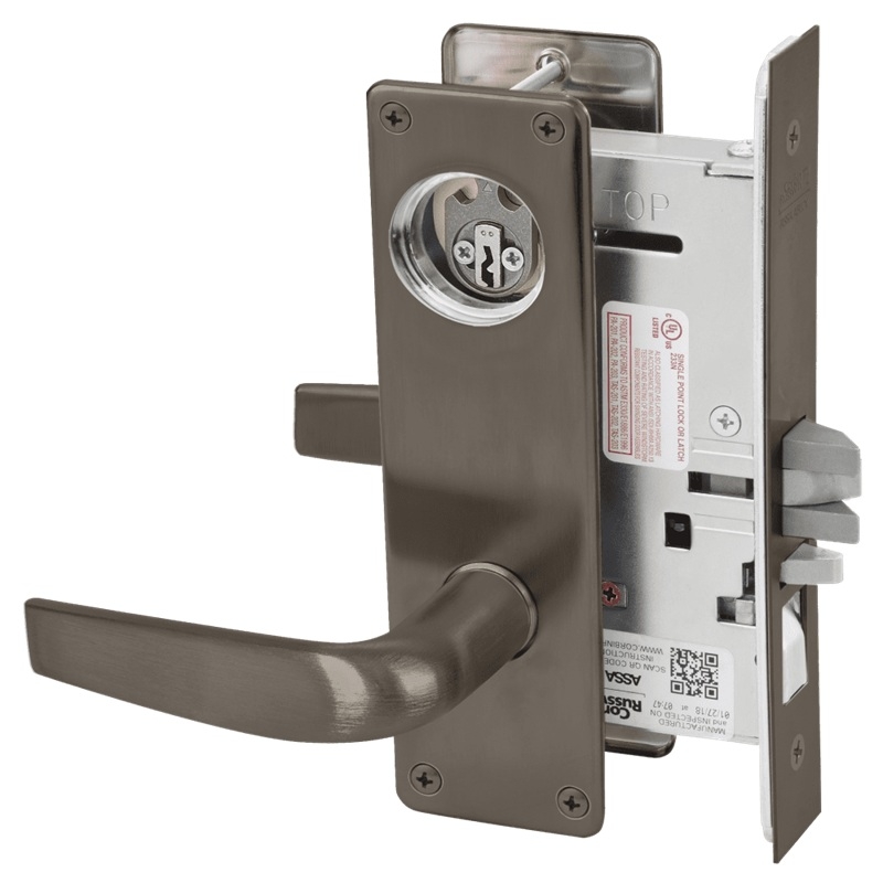 Picture of Corbin Russwin ML2051 CSN Entrance or Office Mortise Lock, CS Lever, N Escutcheon