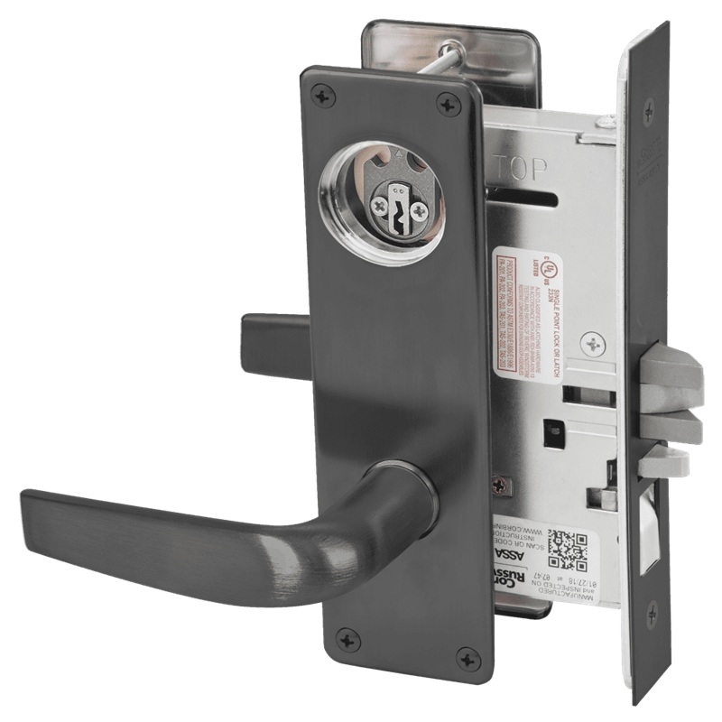 Picture of Corbin Russwin ML2051 CSN Entrance or Office Mortise Lock, CS Lever, N Escutcheon