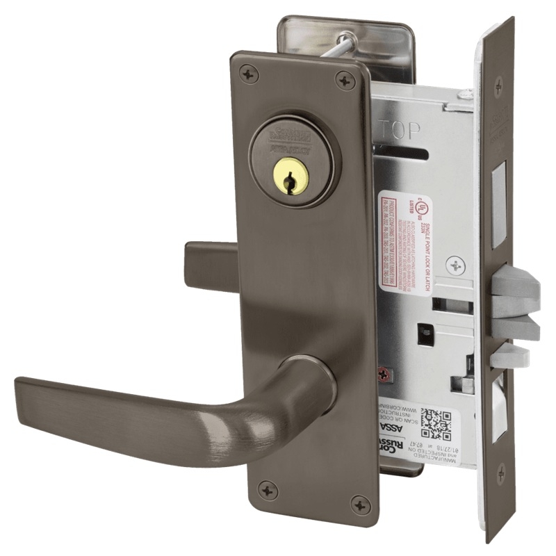 Picture of Corbin Russwin ML2067 CSN Apartment or Dormitory Mortise Lock, CS Lever, N Escutcheon