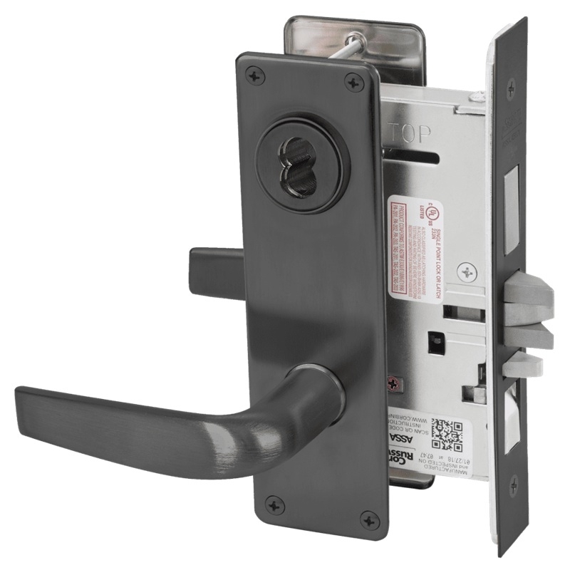 Picture of Corbin Russwin ML2067 CSN Apartment or Dormitory Mortise Lock, CS Lever, N Escutcheon