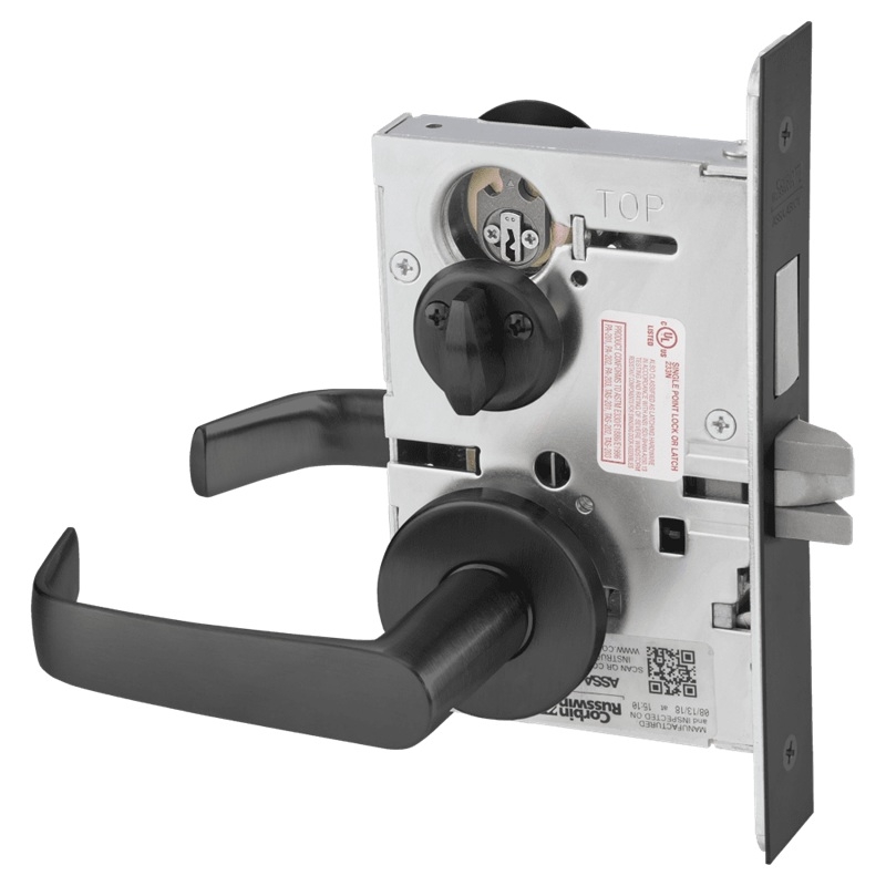 Picture of Corbin Russwin ML2020 NSA Privacy, Bedroom or Bathroom Mortise Lock, NS Lever, A Rose