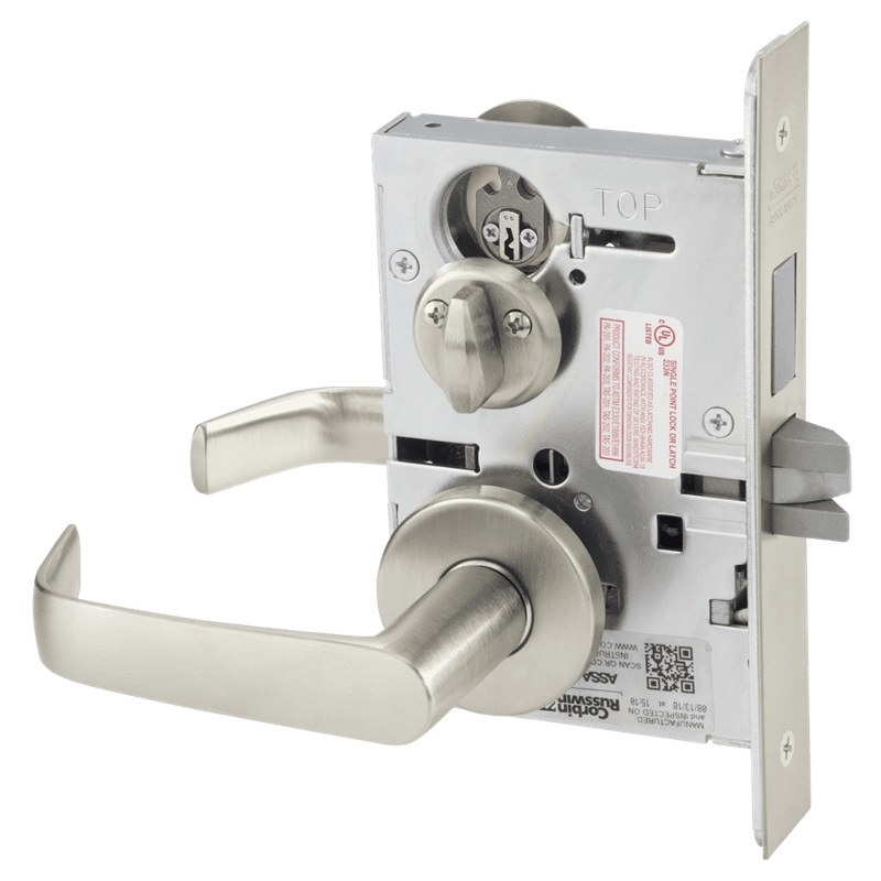 Picture of Corbin Russwin ML2030 NSA Privacy, Bedroom or Bathroom Mortise Lock, NS Lever, A Rose