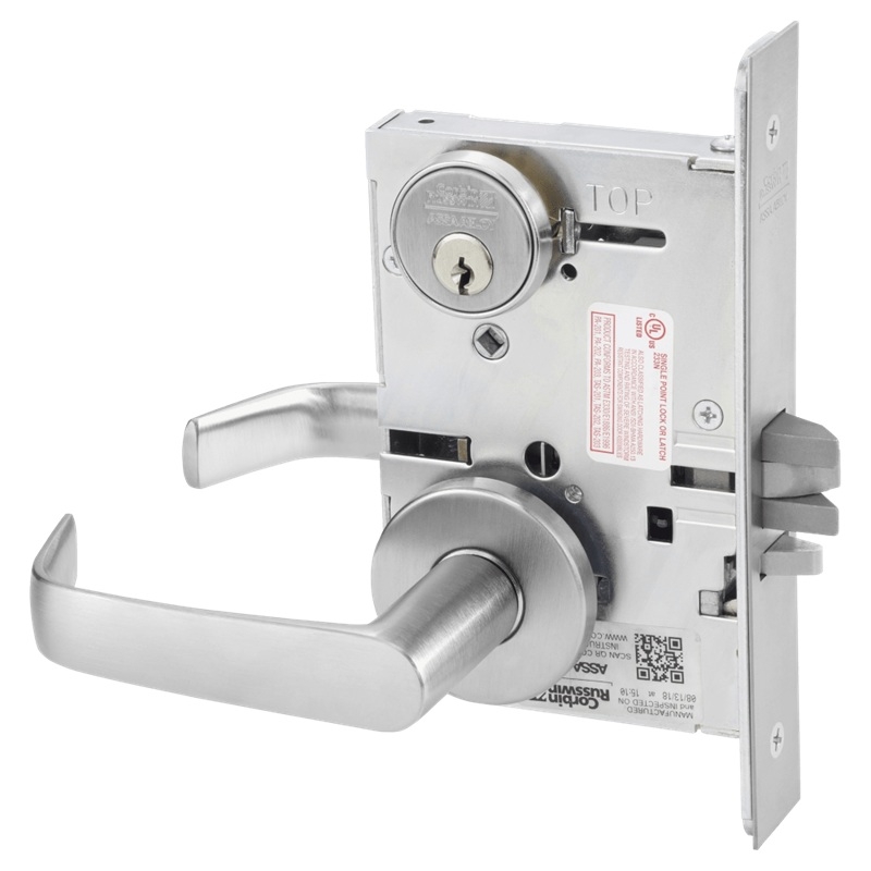 Picture of Corbin Russwin ML2042 NSA Entrance or Public Restroom Mortise Lock, NS Lever, A Rose