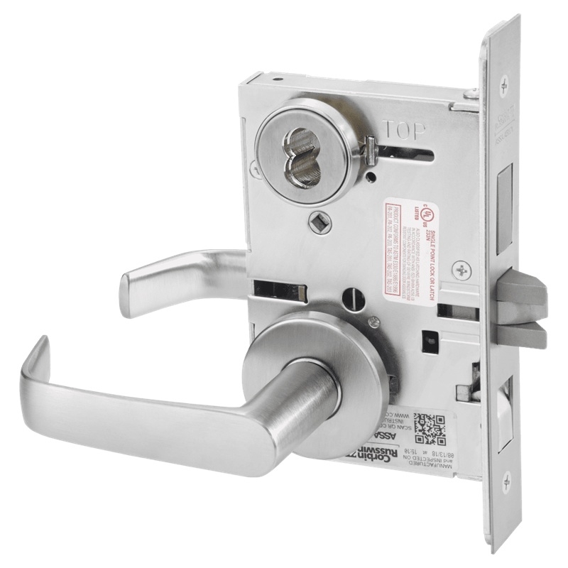 Picture of Corbin Russwin ML2048 NSA Entrance or Apartment Mortise Lock, NS Lever, A Rose