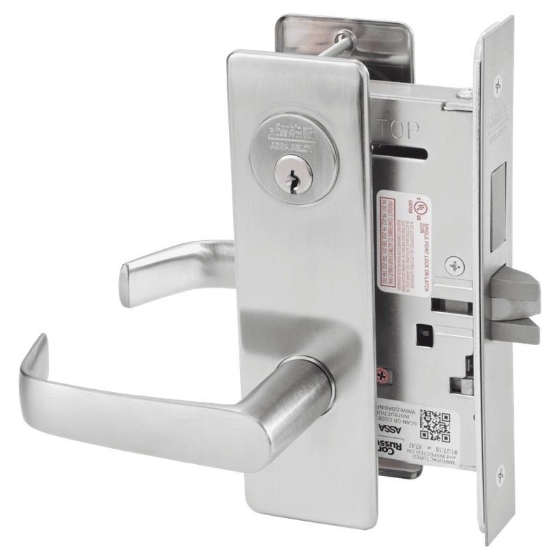 Picture of Corbin Russwin ML2022 NSM Store Door Mortise Lock, NS Lever, M Escutcheon