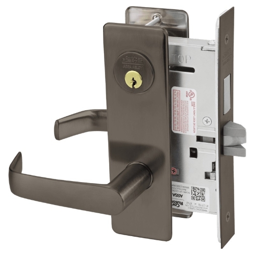 Picture of Corbin Russwin ML2024 NSM Entrance or Storeroom Mortise Lock, NS Lever, M Escutcheon