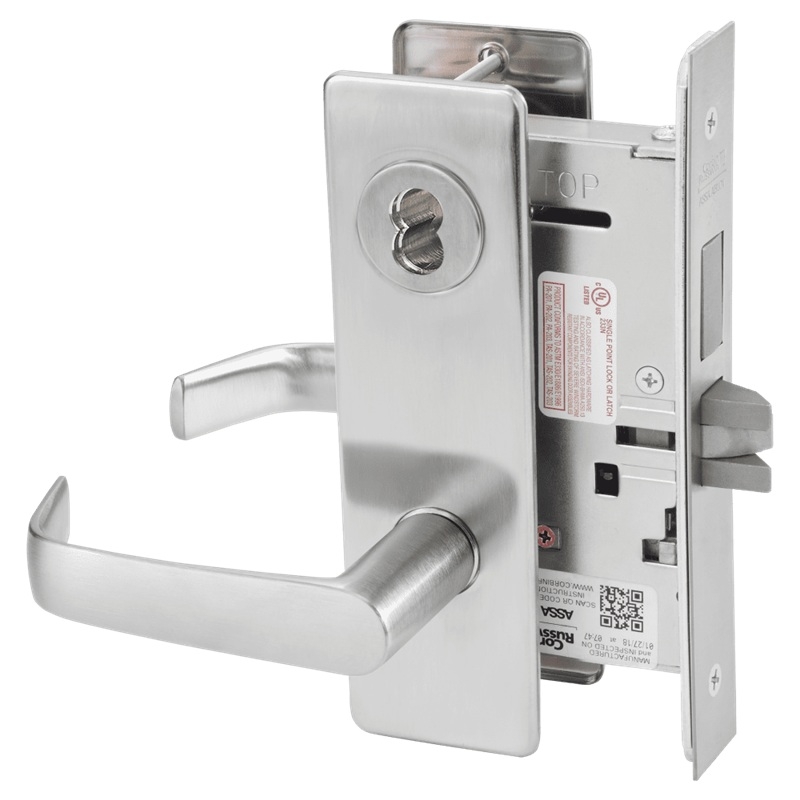 Picture of Corbin Russwin ML2024 NSM Entrance or Storeroom Mortise Lock, NS Lever, M Escutcheon
