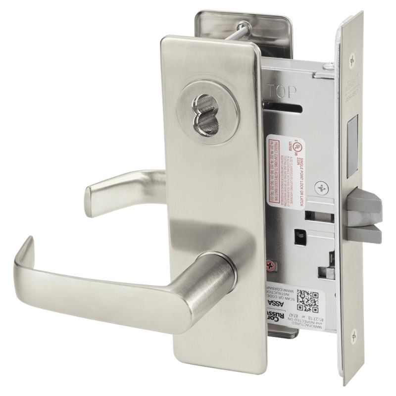 Picture of Corbin Russwin ML2024 NSM Entrance or Storeroom Mortise Lock, NS Lever, M Escutcheon