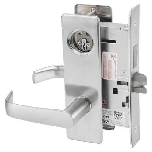 Picture of Corbin Russwin ML2024 NSM Entrance or Storeroom Mortise Lock, NS Lever, M Escutcheon