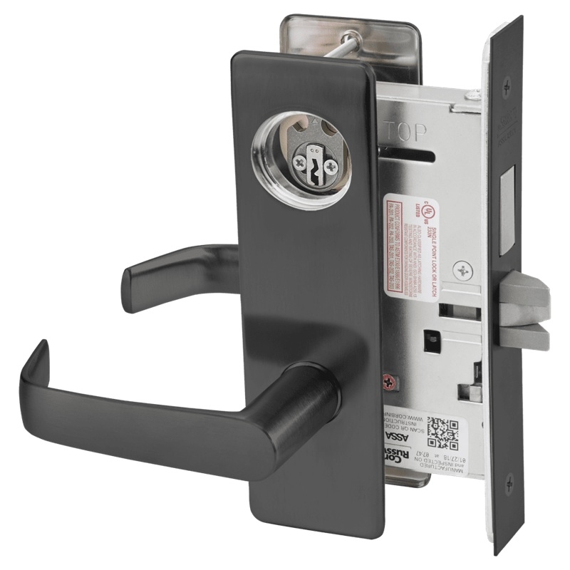 Picture of Corbin Russwin ML2024 NSM Entrance or Storeroom Mortise Lock, NS Lever, M Escutcheon