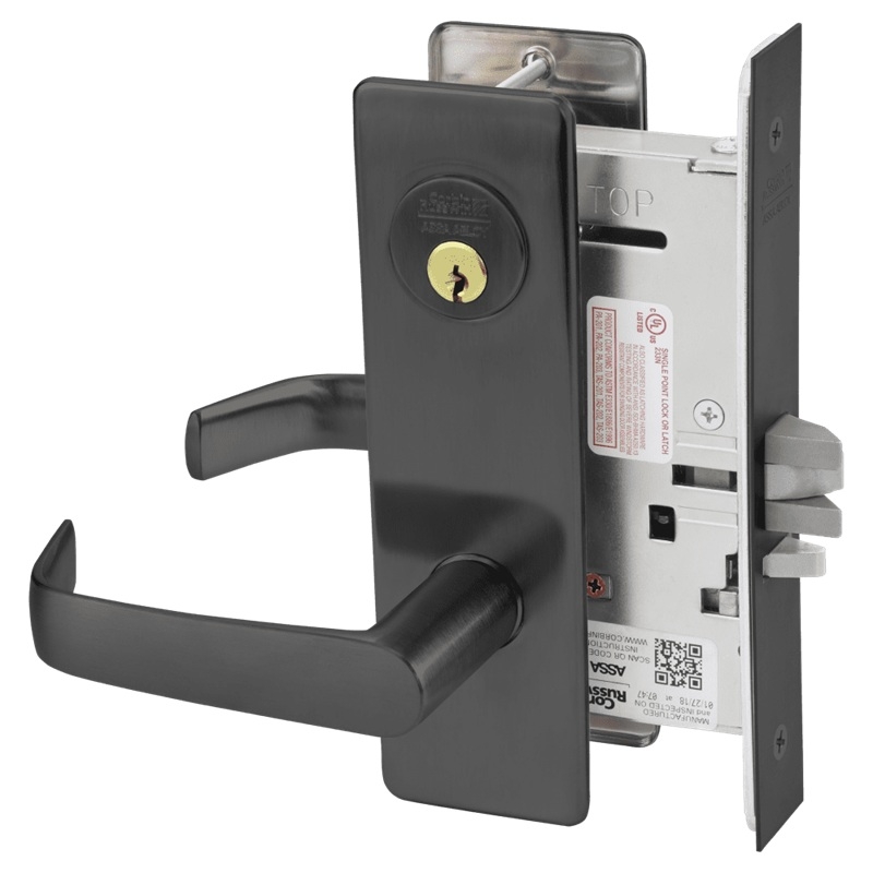 Picture of Corbin Russwin ML2042 NSM Entrance or Public Restroom Mortise Lock, NS Lever, M Escutcheon