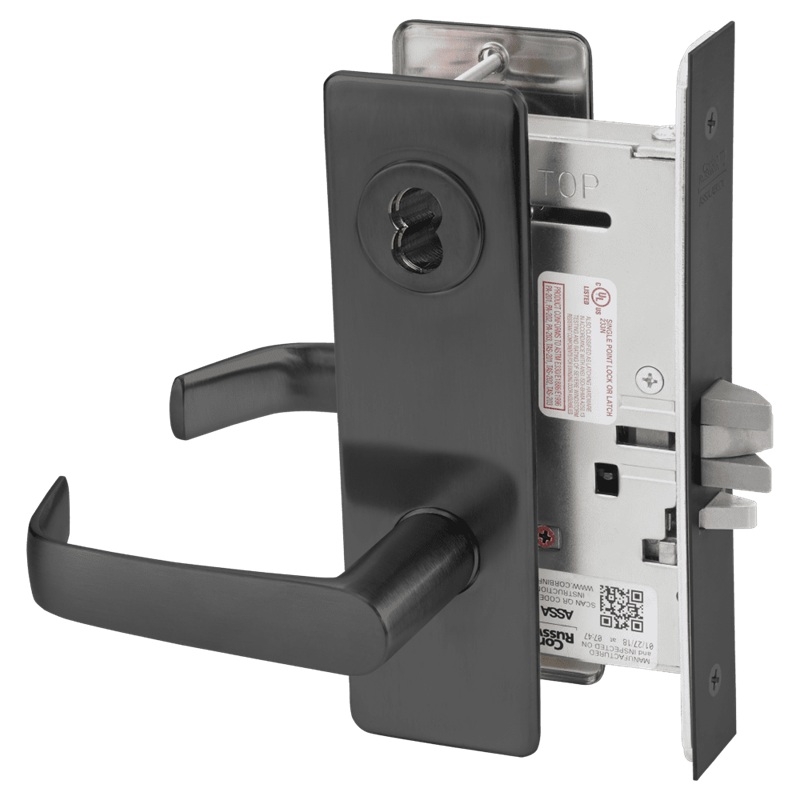 Picture of Corbin Russwin ML2042 NSM Entrance or Public Restroom Mortise Lock, NS Lever, M Escutcheon
