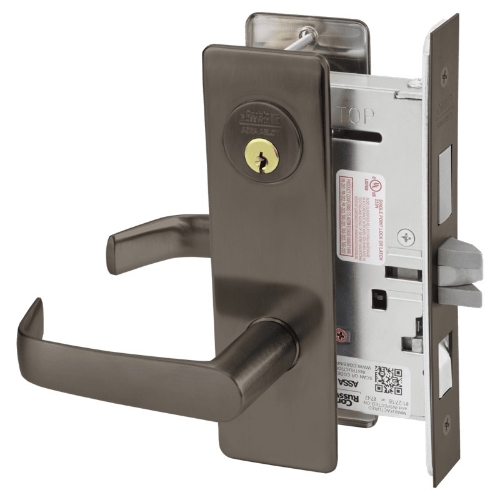 Picture of Corbin Russwin ML2048 NSM Entrance or Apartment Mortise Lock, NS Lever, M Escutcheon