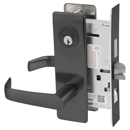 Picture of Corbin Russwin ML2048 NSM Entrance or Apartment Mortise Lock, NS Lever, M Escutcheon