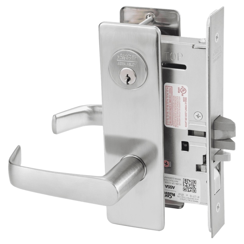 Picture of Corbin Russwin ML2051 NSM Entrance or Office Mortise Lock, NS Lever, M Escutcheon