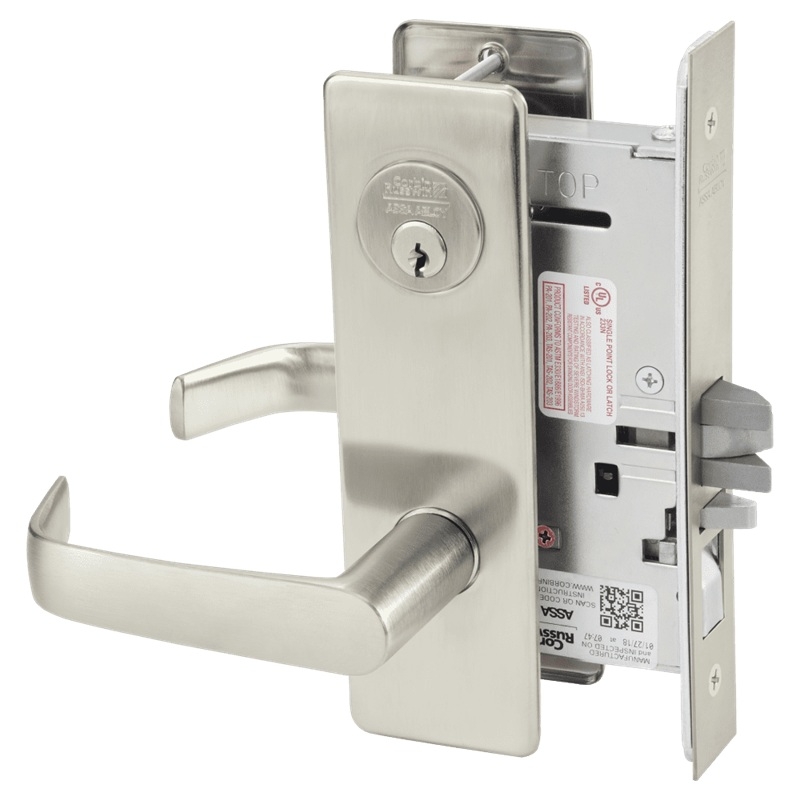 Picture of Corbin Russwin ML2051 NSM Entrance or Office Mortise Lock, NS Lever, M Escutcheon
