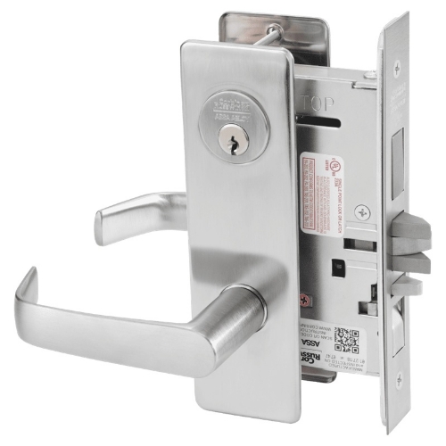 Picture of Corbin Russwin ML2067 NSM Apartment or Dormitory Mortise Lock, NS Lever, M Escutcheon