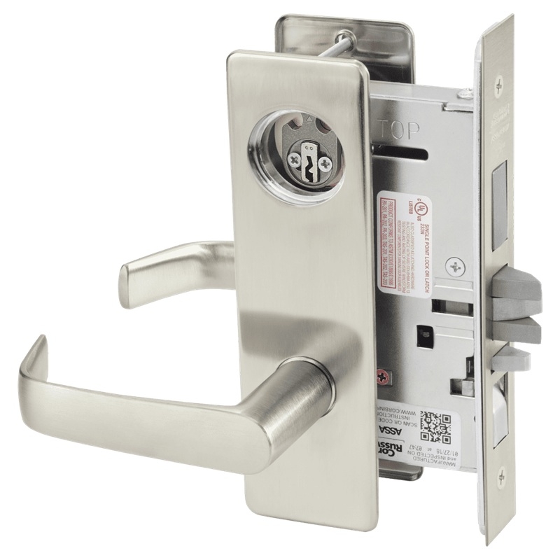 Picture of Corbin Russwin ML2067 NSM Apartment or Dormitory Mortise Lock, NS Lever, M Escutcheon