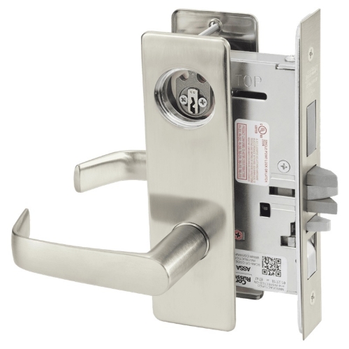Picture of Corbin Russwin ML2067 NSM Apartment or Dormitory Mortise Lock, NS Lever, M Escutcheon