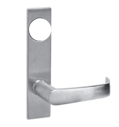 Picture of Corbin Russwin ML2048 NSP Entrance or Apartment Mortise Lock, NS Lever, P Escutcheon