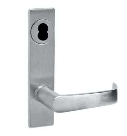 Picture of Corbin Russwin ML2051 NSP Entrance or Office Mortise Lock, NS Lever, P Escutcheon
