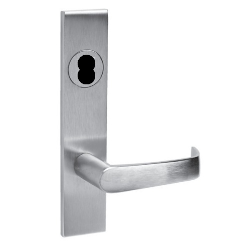 Picture of Corbin Russwin ML2042 NSR Entrance or Public Restroom Mortise Lock, NS Lever, R Escutcheon