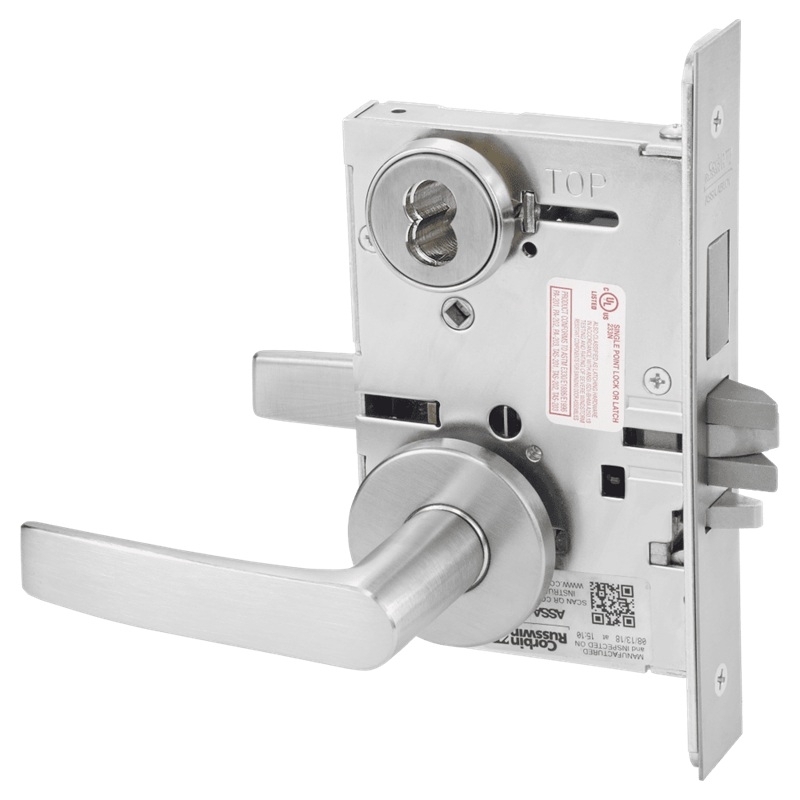 Picture of Corbin Russwin ML2075 ASA Security Entrance or Office Mortise Lock, AS Lever, A Rose