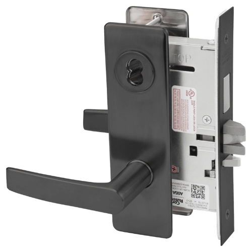 Picture of Corbin Russwin ML2029 ASM Hotel or Motel Mortise Lock, AS Lever, M Escutcheon