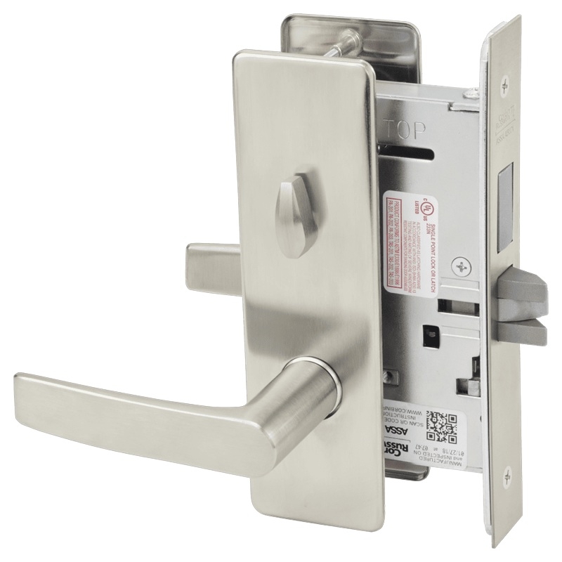 Picture of Corbin Russwin ML2030 ASM Privacy, Bedroom or Bathroom Mortise Lock, AS Lever, M Escutcheon