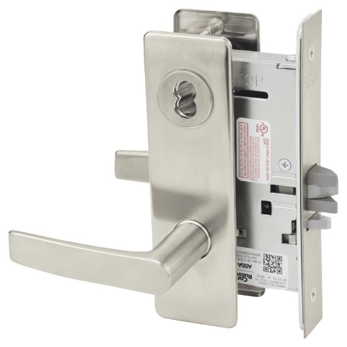 Picture of Corbin Russwin ML2042 ASM Entrance or Public Restroom Mortise Lock, AS Lever, M Escutcheon