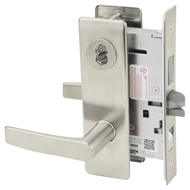 Picture of Corbin Russwin ML2048 ASM Entrance or Apartment Mortise Lock, AS Lever, M Escutcheon