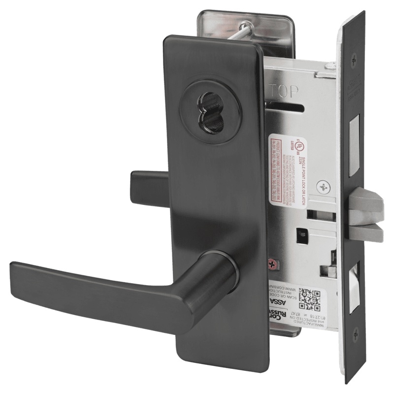 Picture of Corbin Russwin ML2048 ASM Entrance or Apartment Mortise Lock, AS Lever, M Escutcheon