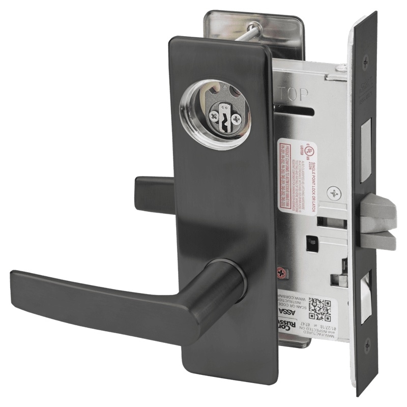 Picture of Corbin Russwin ML2048 ASM Entrance or Apartment Mortise Lock, AS Lever, M Escutcheon